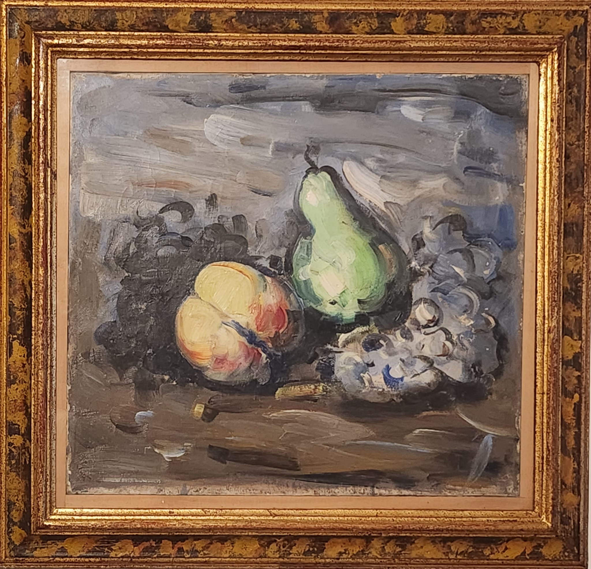 Enzo Pregno, Frutta, Olio su tela, cm 35x40, 1945