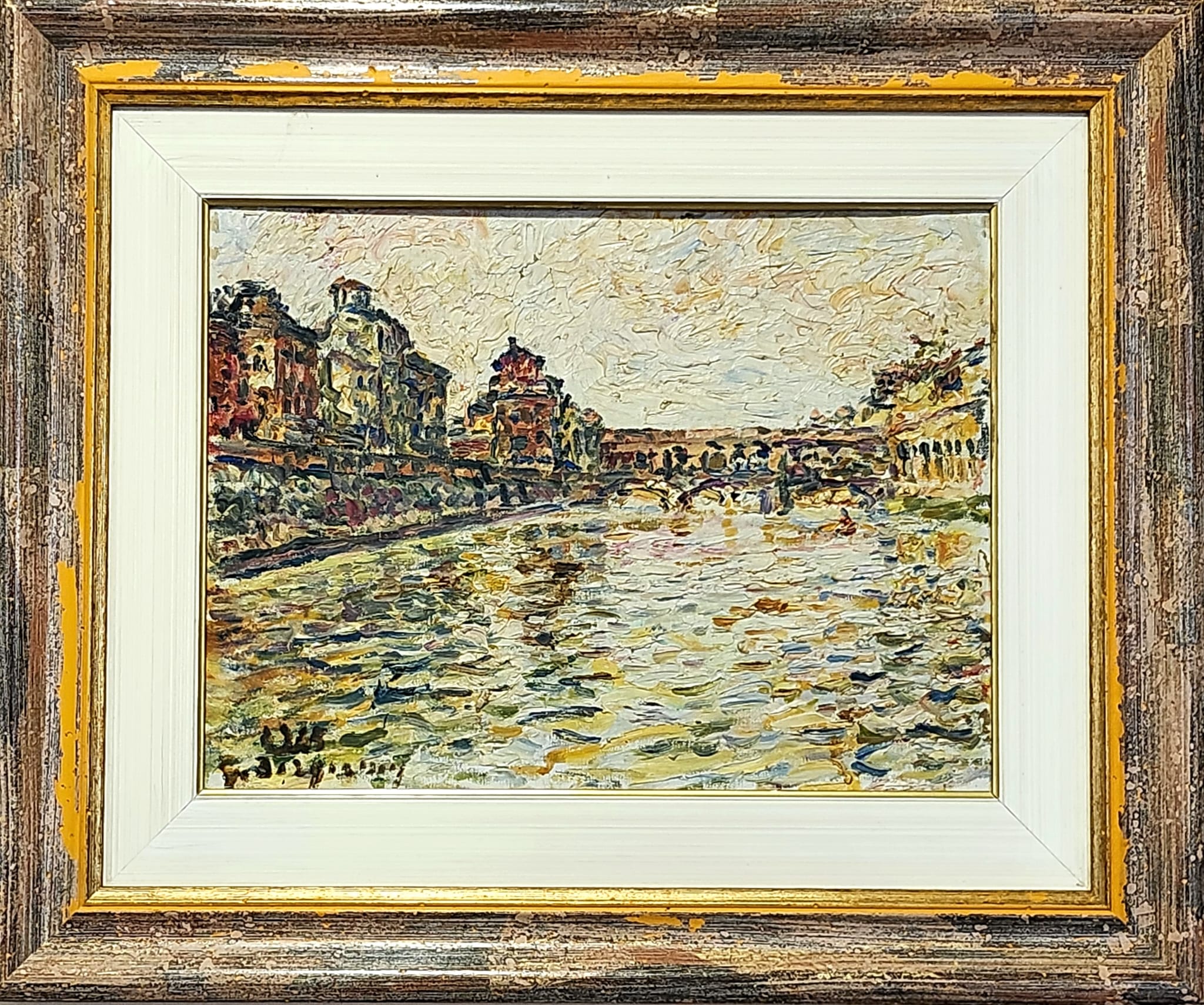 Guido Borgianni, Ponte Vecchio, Olio su tela, cm 30x40, 1965