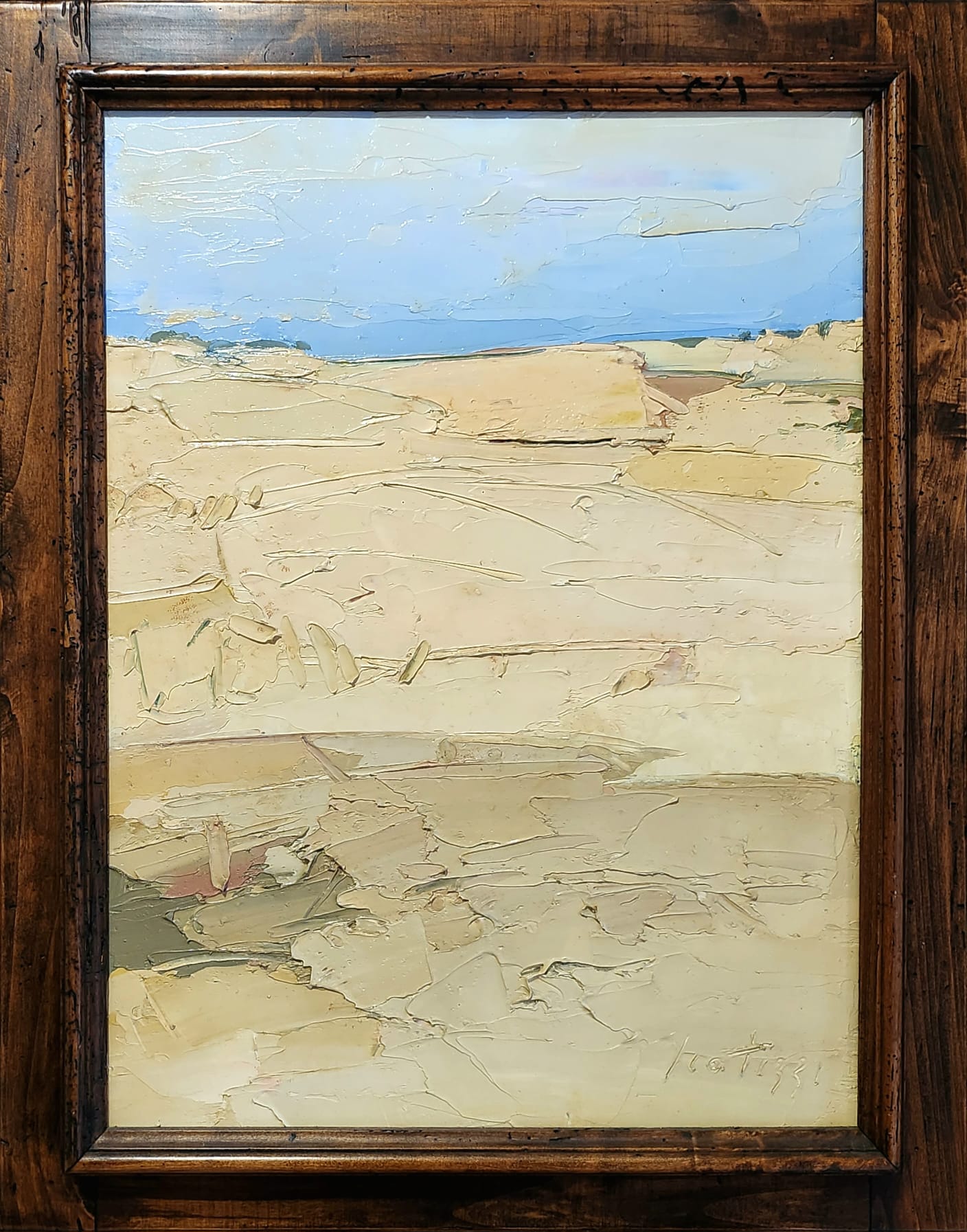 Sergio Scatizzi, Paesaggio a Volterra, Olio su tavola, cm 81x60, 1999