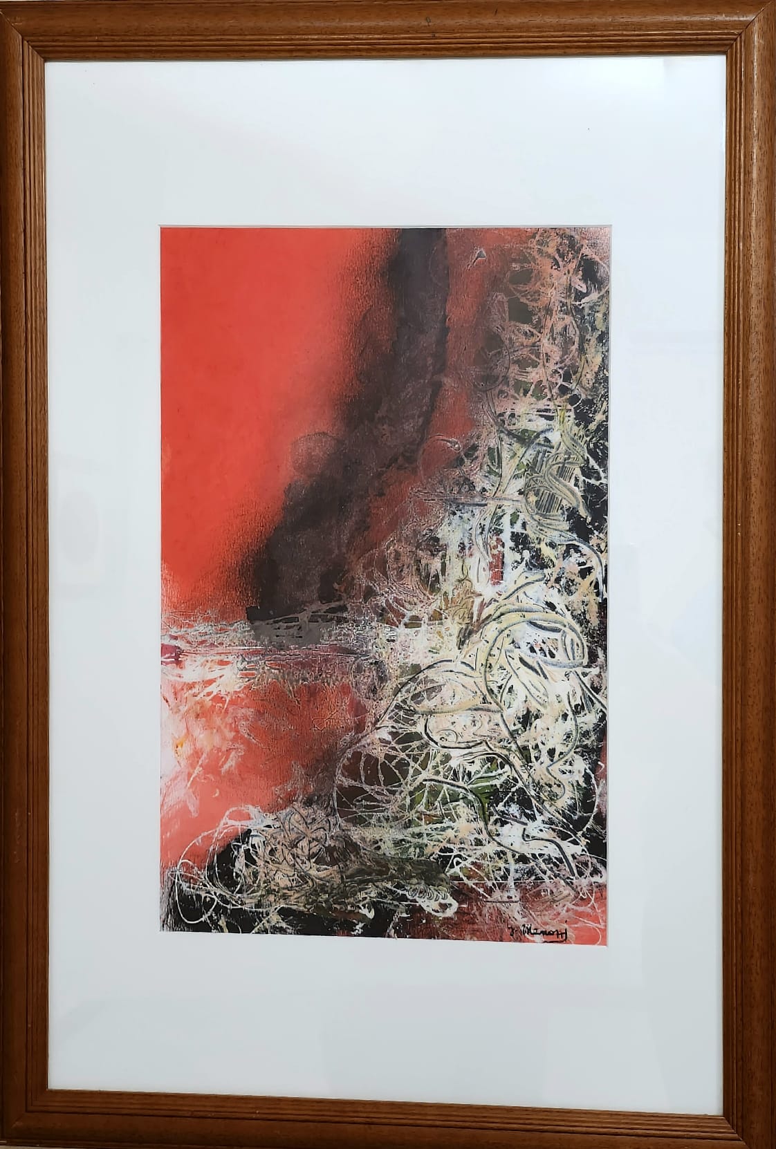 Giuseppe Menozzi, Risalita, Tecnica mista su carta, cm 48x32, 1993