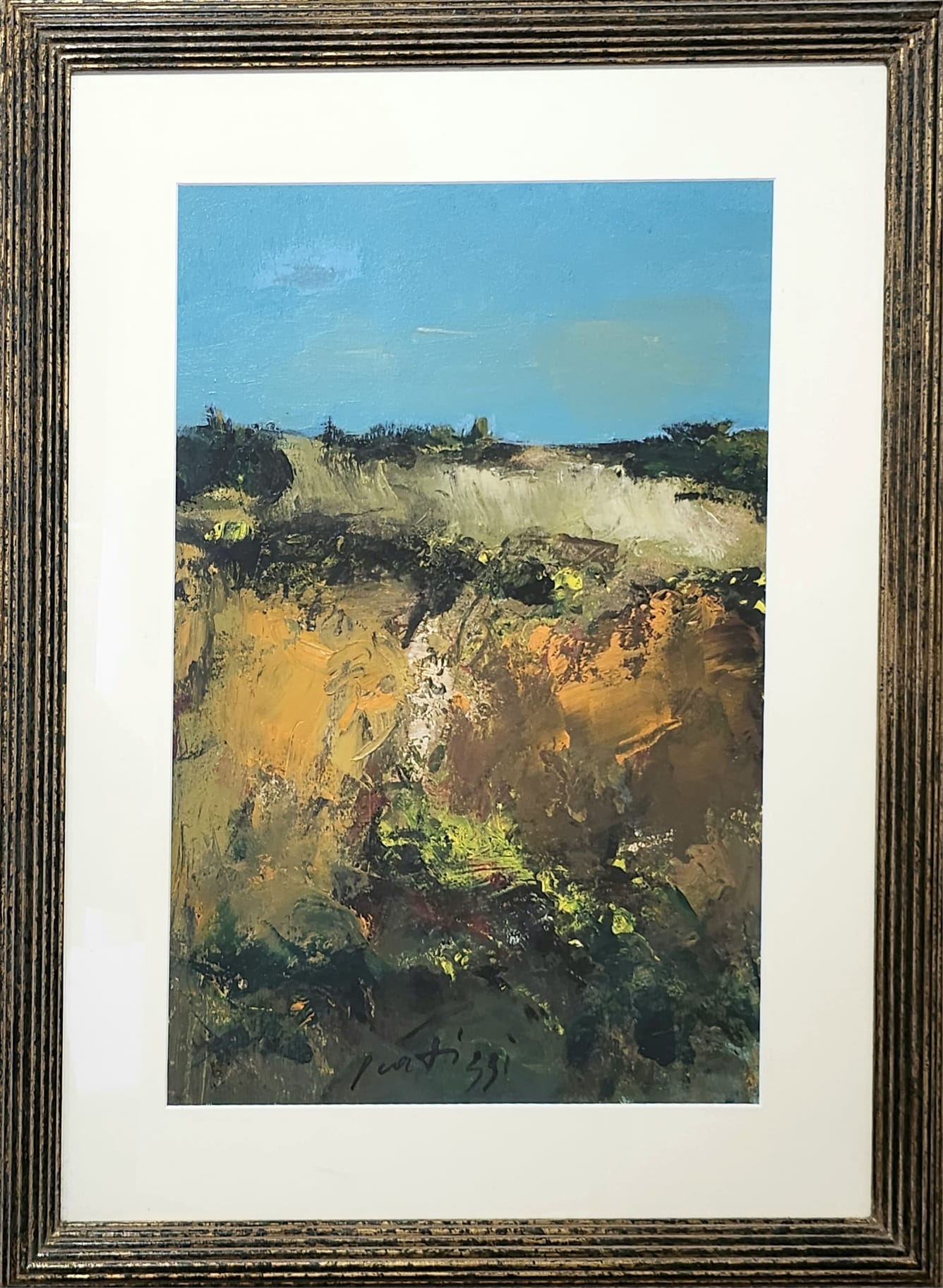 Sergio Scatizzi, Balze a Volterra, olio su cartoncino, cm 50x35, 1987