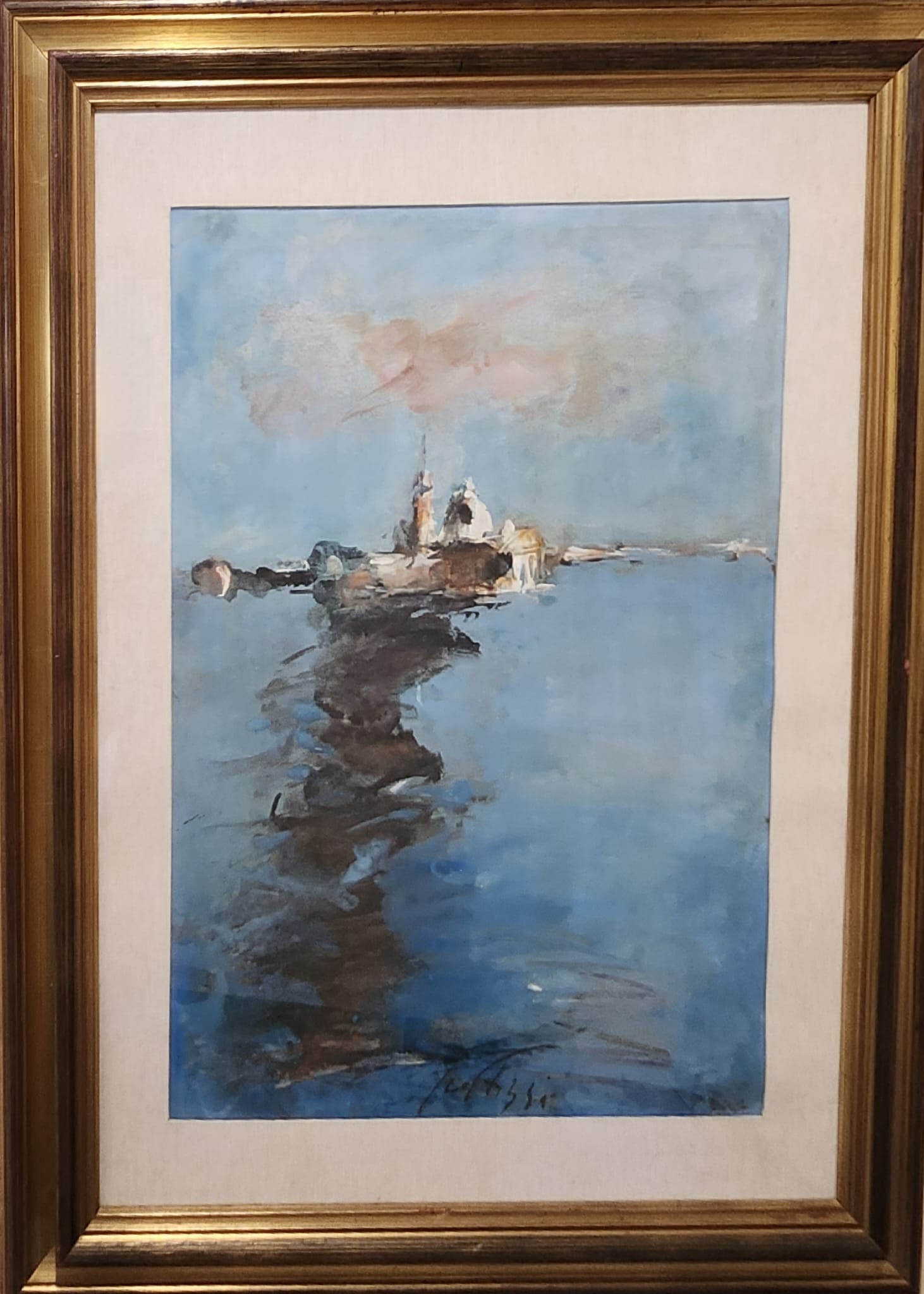 Sergio Scatizzi, Venezia, Tempera su carta, cm 60x46, 1976