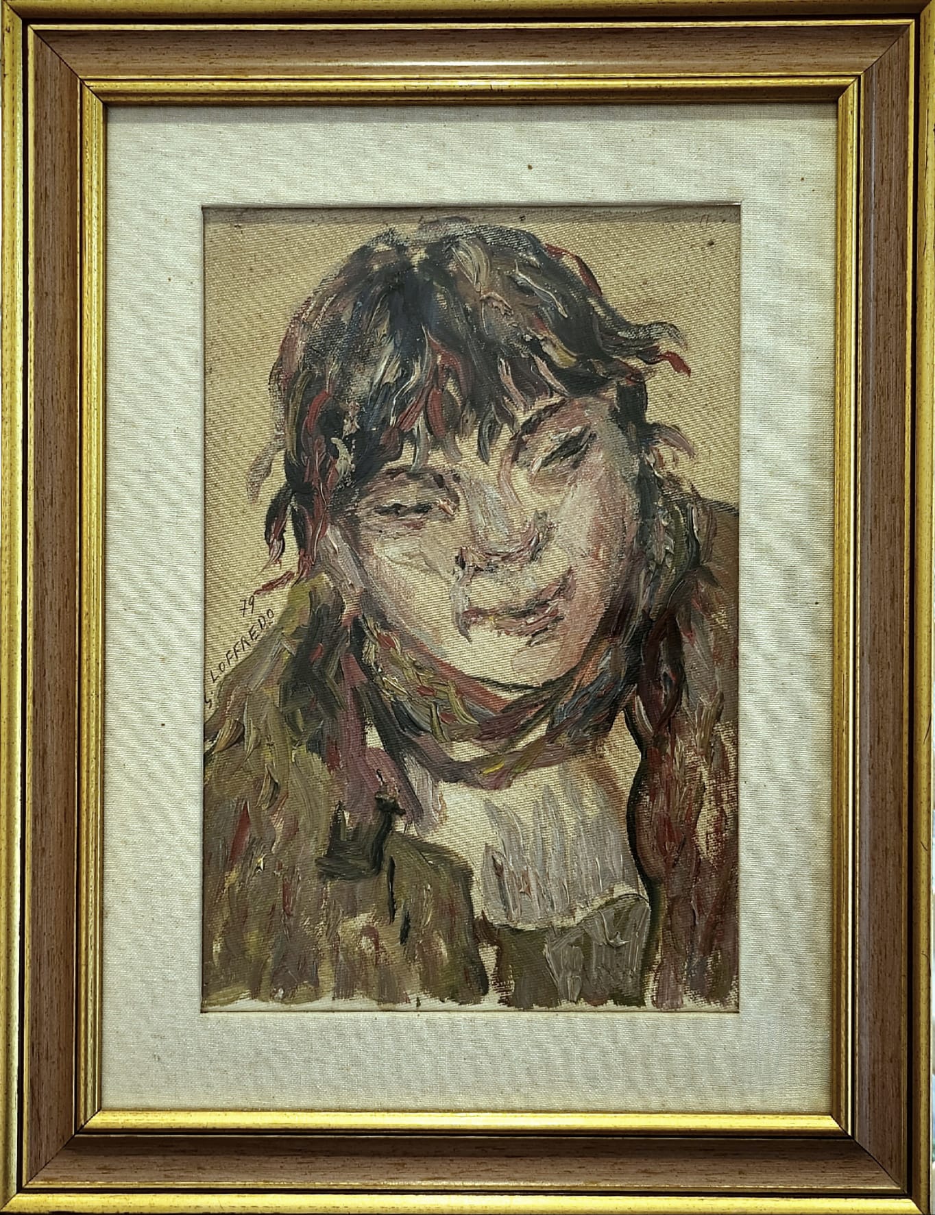 Silvio Loffredo, Ritratto, Olio su tela, cm 35x25, 1979