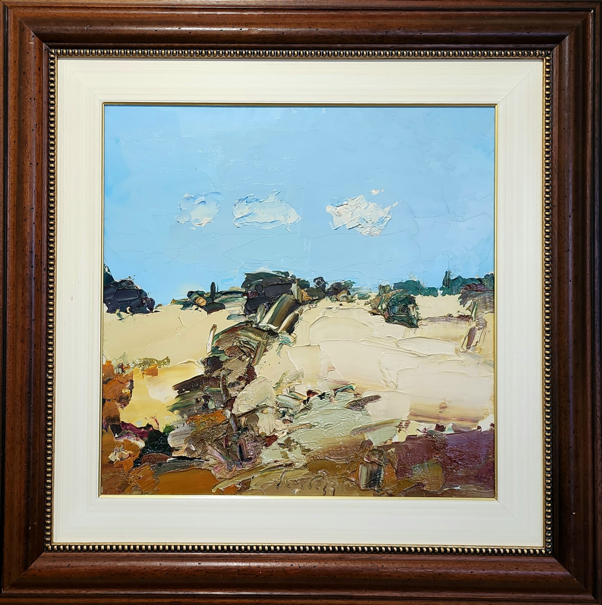 Sergio Scatizzi, Paesaggio, Olio su tavola, cm 55x55, 2003