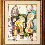 Giuseppe Menozzi, "Messaggio secondo" Tecnica mista su tavola cm 50x40 2005